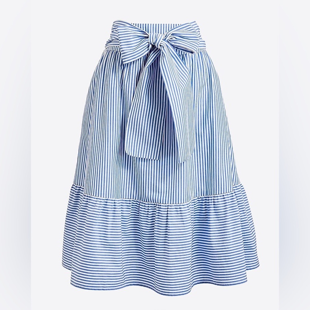 Tie-waist midi skirt